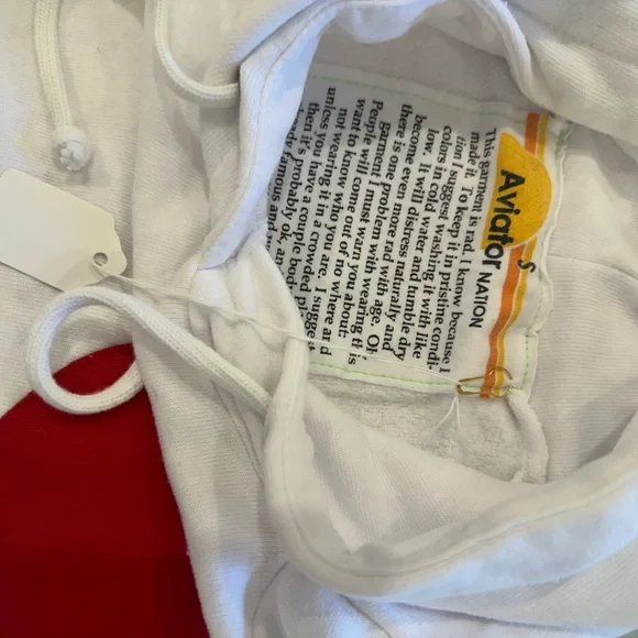 White Hoodie and Sweatpants Set with Red Heart